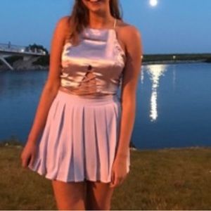 Forever 21 contemporary Metallic Crisscross Top Size M